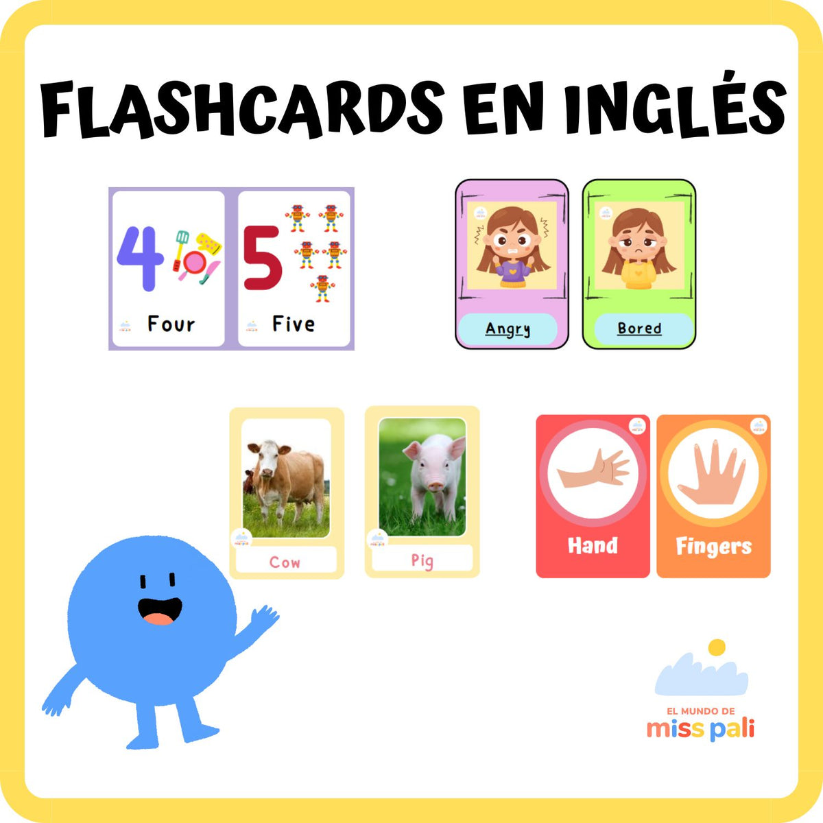 Flashcards en inglés El Mundo de Miss Pali