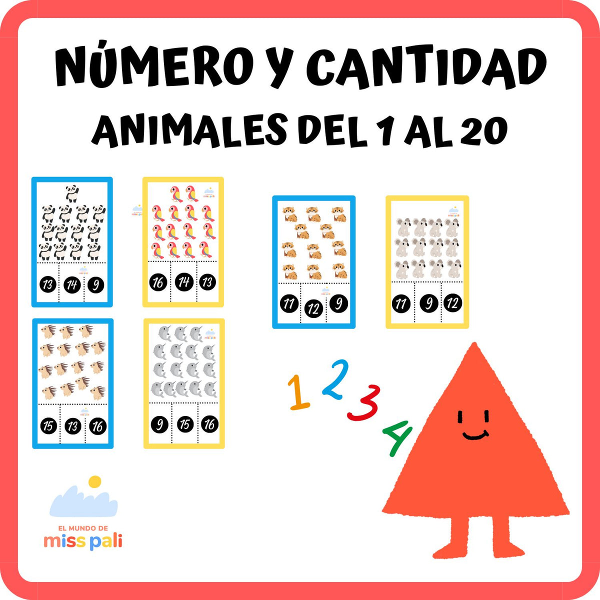 Juego: Número y Cantidad del 1 al 20 – El Mundo de Miss Pali